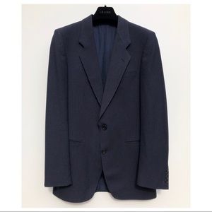 VINTAGE NAVY PINSTRIPE MENS WOOL BLAZER